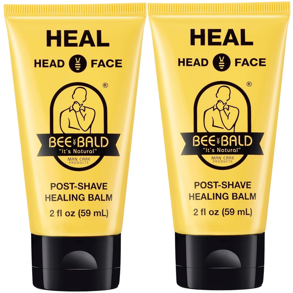 Bee Bald HEAL Aftershave for Men, Calm & Soothes, After Shave Balm, 2 fl oz | Immediately Calms & Soothes Irritated Skin. Treats Razor Burn, Redness, Bumps on Head or Face. Perfect For Sensitive Skin.