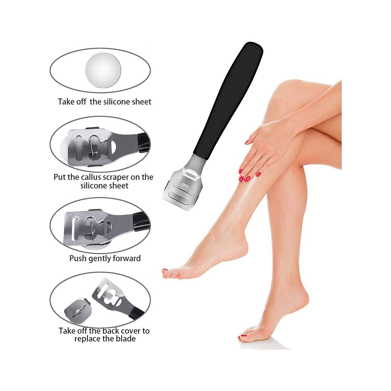 36 in 1 Pedicure Kit, Stainless Steel Foot Care Kit with Foot File | Professional pedicure kit with foot file, foot rasp, callus remover, nail clipper and cuticle pusher for home spa care.
