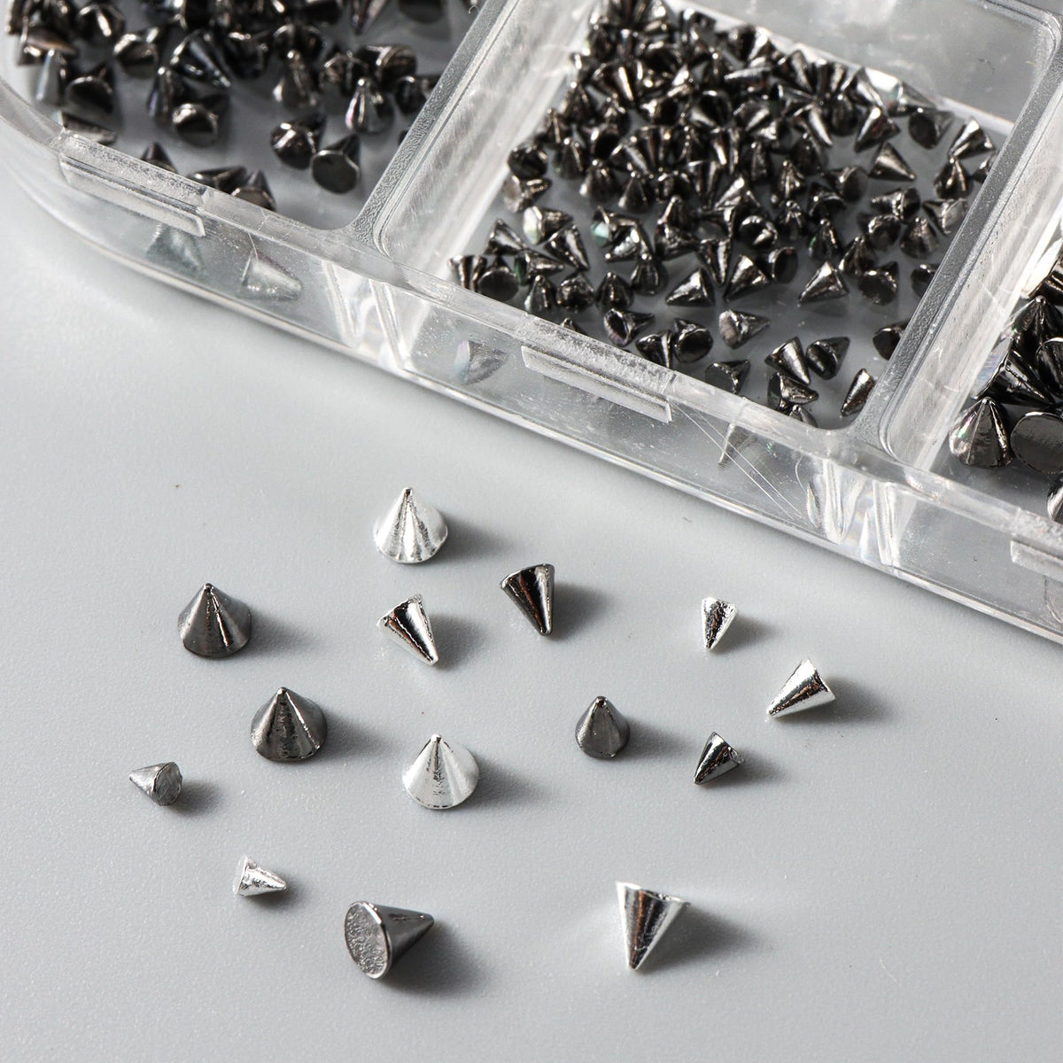 Discover premium imported Mini Metal Punk Nail Art Studs at Curat Cart, perfect for unique nail designs and styles.