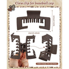 Premium imported claw clips designed for baseball caps. Perfect for secure, stylish hold without cap damage.