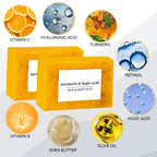 Lemon Turmeric Soap Bar enriched with Vitamin C, E, and Turmeric, 100% Authentic and available at Curat Cart in India.