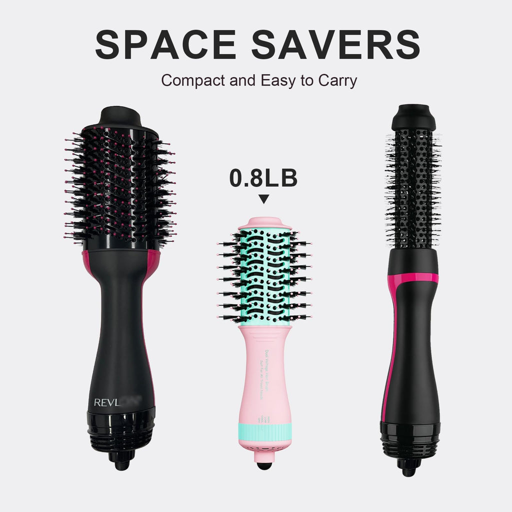 Authentic 4-in-1 travel hair dryer, lightweight at 0.8LB, features dual voltage for global use, easy to carry.