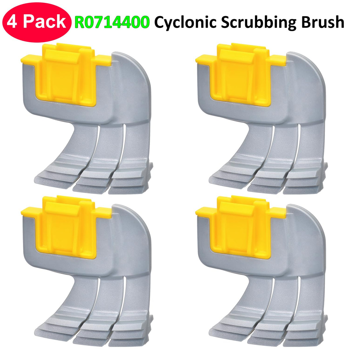 High-quality 4-pack Zodiac Polaris pool cleaner brushes in official packaging, available at Curat Cart for effective cleaning.