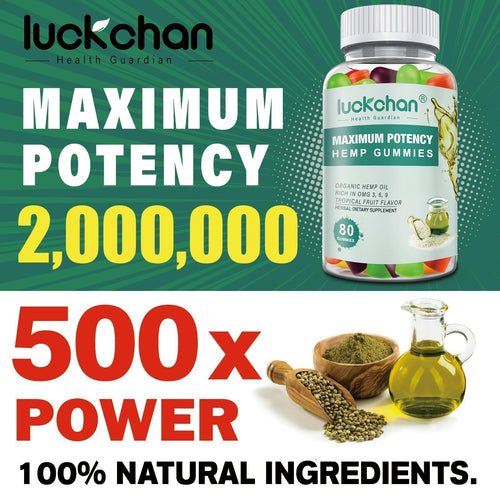 Discover Luckchan Hemp Gummies, maximum potency with 100% natural ingredients, available at Curat Cart in India.