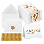 Premium imported blank white cards and envelopes set, perfect for invitations or notes, available at Curat Cart.