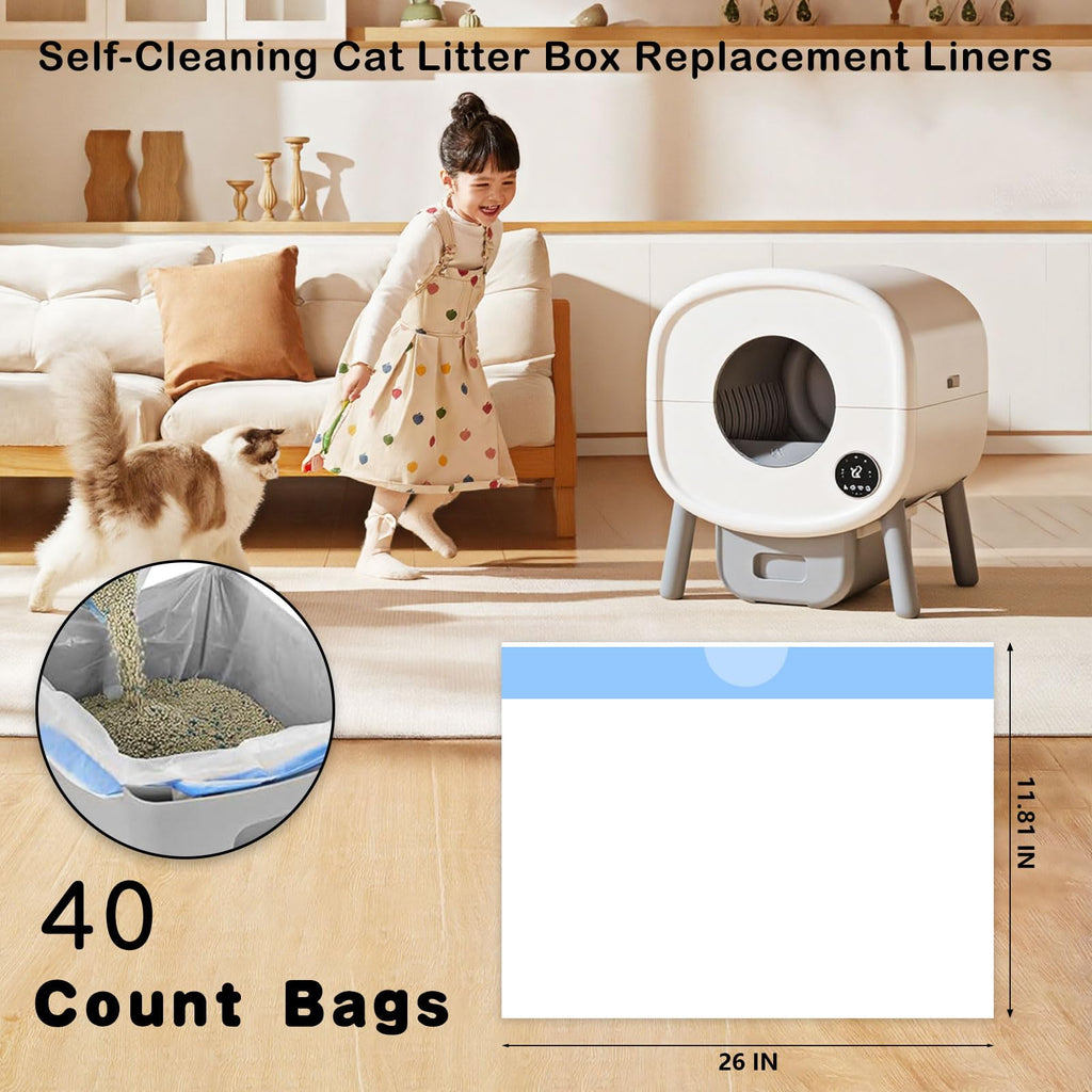 Heavy Duty Cat Litter Box Liners, 40 count bags, 100% authentic and available in India at Curat Cart.