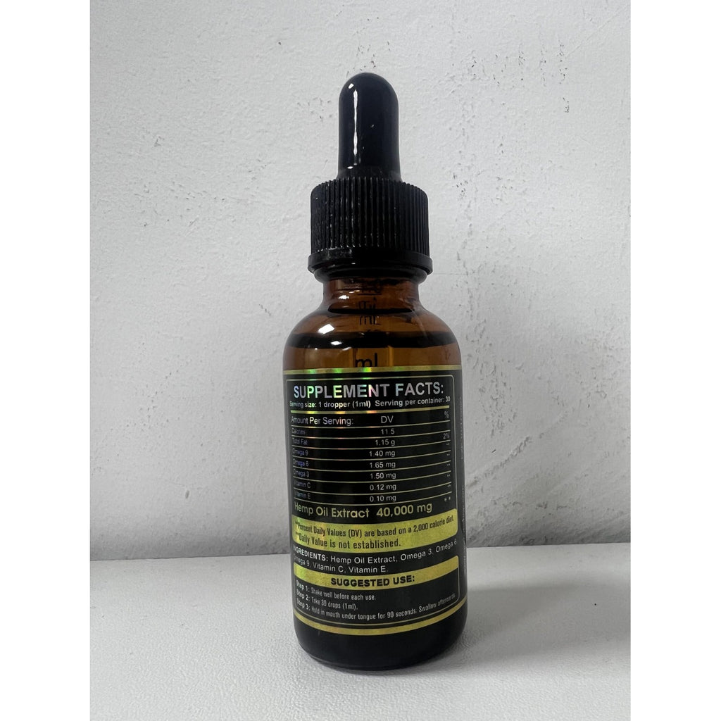 (2-Pack) High Potency Hemp Oil - Maximum Strength, Immune System Support, Focus Calm, Relaxation, Mood, Pure Extract, Organic, Vegan, Gluten-Free