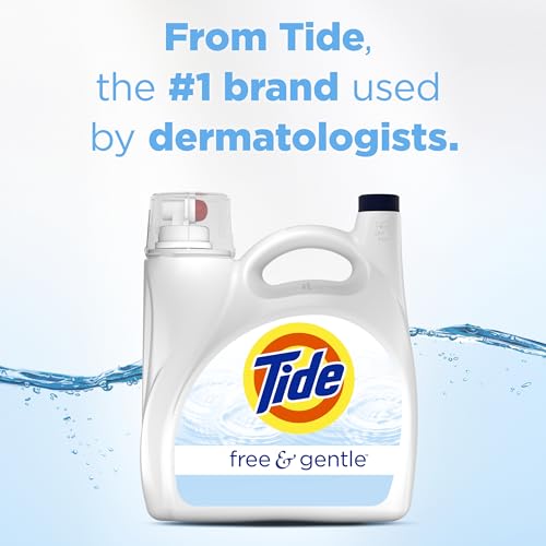 Buy now Tide Free & Gentle Liquid Laundry Detergent, 80 Loads, 105 fl oz, Tide Laundry Detergent, Clean Laundry Detergent at indiglob india
