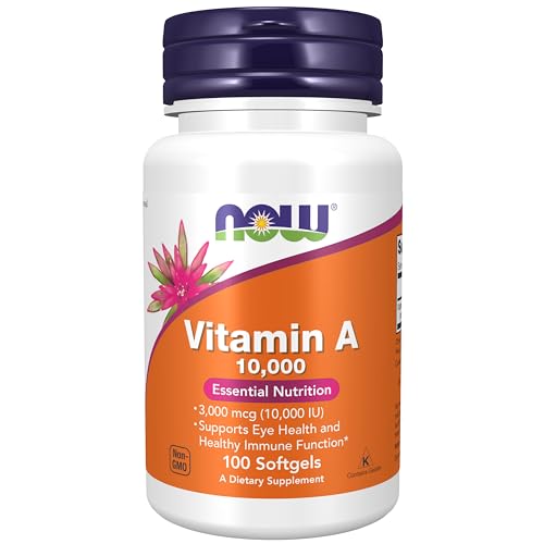 Buy now NOW Supplements, Vitamin A 10,000 IU, Eye Health*, Essential Nutrition, 100 Softgels at indiglob india