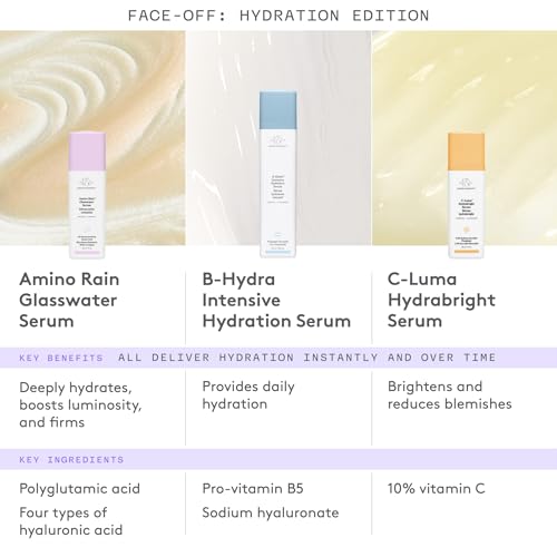 Buy now Drunk Elephant Amino Rain Glasswater Serum - 30 ml/1 fl oz - Clean Clinical Skincare - Cruelty-Free - Dermatologist-Tested - Free of Essential Oils, Silicones, and Fragrance at indiglob india