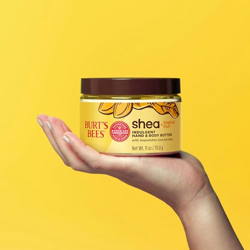 Buy now Burt's Bees Shea + Tropical Fruit Indulgent Hand and Body Butter, Non-Greasy, Antioxidant Rich for Glowing Skin, Non-Irritating, Natural Origin Skin Care, 11 oz. at indiglob india