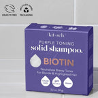 Buy now Kitsch Toning Purple Shampoo For Blondes & Color Treated Hair - Shampoo Bar For Women and Men - Biotin Shampoo for Strengthening & Neutralizing Brassy Tones - Vegan, Silicone & Sulfate Free - 3.2 oz at indiglob india