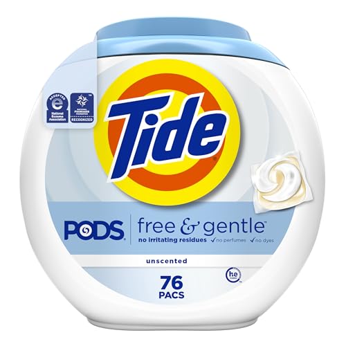 Buy now Tide PODS Free & Gentle Laundry Detergent Soap Pacs, 20 Count, Tide PODS Laundry Detergent at indiglob india