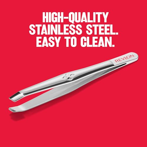 Buy now Revlon Multipurpose Hair Removal Tweezer, High Precision Slant Tip Tweezers for Men, Women & Kids, Stainless Steel (Pack of 1) at indiglob india