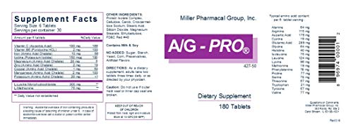 Buy now Miller Pharmacal A/G Pro Tablets, 180 Count at indiglob india
