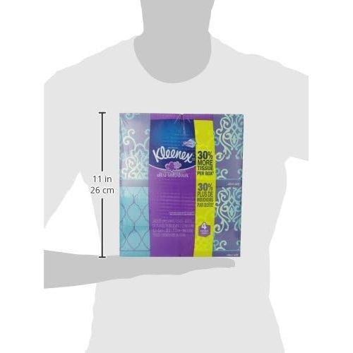 Buy now KLEENEX Ultra Soft Facial Tissue, 3-Ply, White, 8.2 inch x 8.4 inch, 75/Box, 4 Box/Pack - Packaging May Vary (Assorted color and style boxes),Pack of 4, at indiglob india