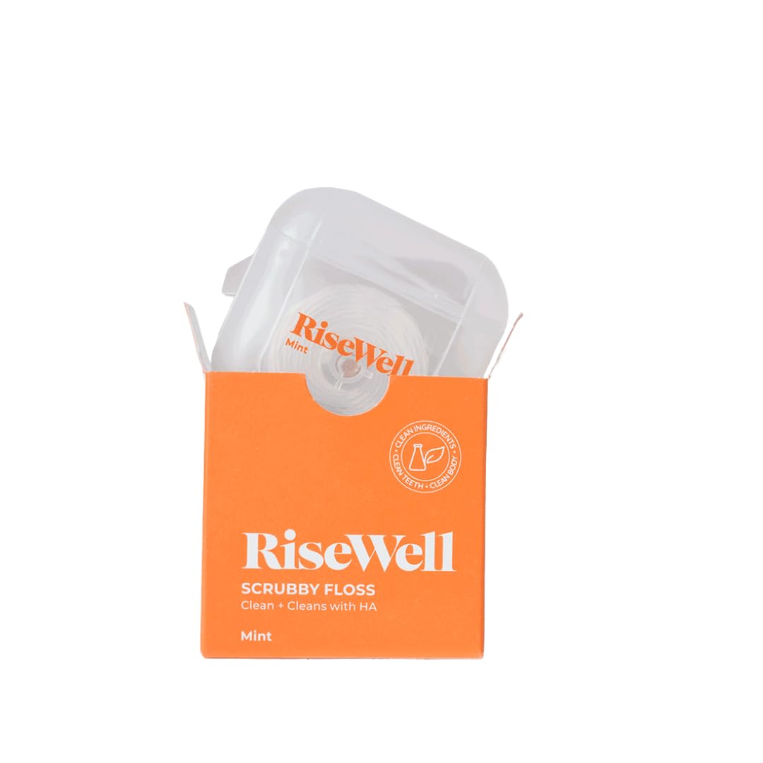 RiseWell Hydroxyapatite Expanding Dental Floss - Mint Waxed, 30 Yards