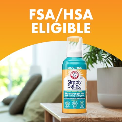 Buy now ARM & Hammer Simply Saline Extra Strength Plus Eucalyptus Nasal Mist for Severe Congestion, 4.6 oz at indiglob india