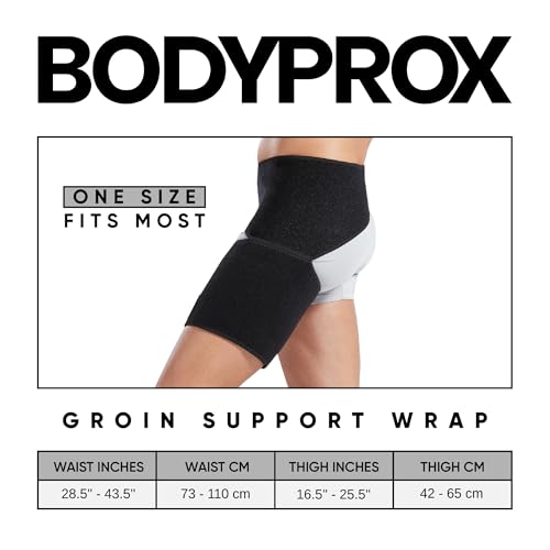 Buy now Bodyprox Groin Wrap, Adjustable Support for Hip, Groin, Hamstring, Thigh, and Sciatic Nerve Pain Relief at indiglob india