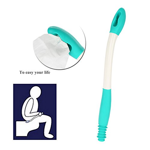Buy now Bottom Bum Wiper, 15.7" Long Handle Toilet Aids Tools, Reach Comfort Bottom Wiper Holder Toilet Paper Tissue Grip Self Wipe Aid Helper Pre-Moistened Wipes at indiglob india