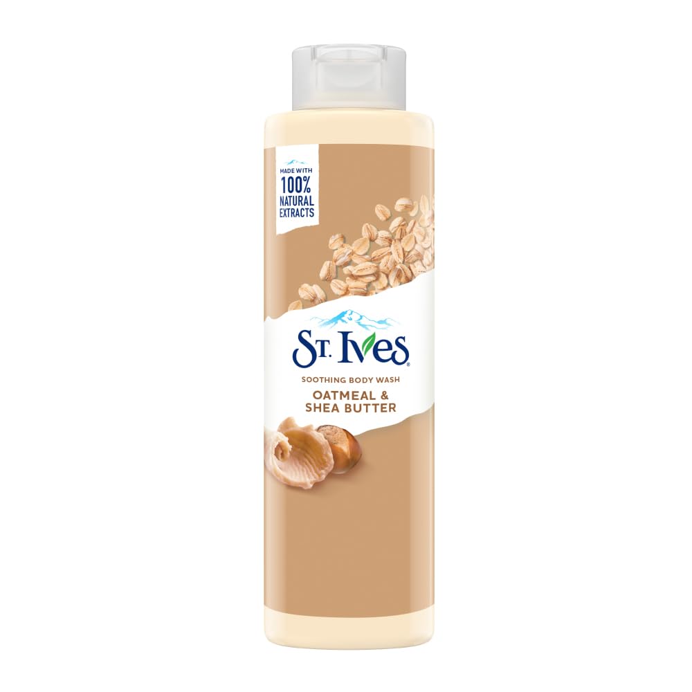 St. Ives Oatmeal & Shea Butter Body Wash | Moisturizing Body Wash for Sensitive and Dry Skin | 22 Fl. Oz.