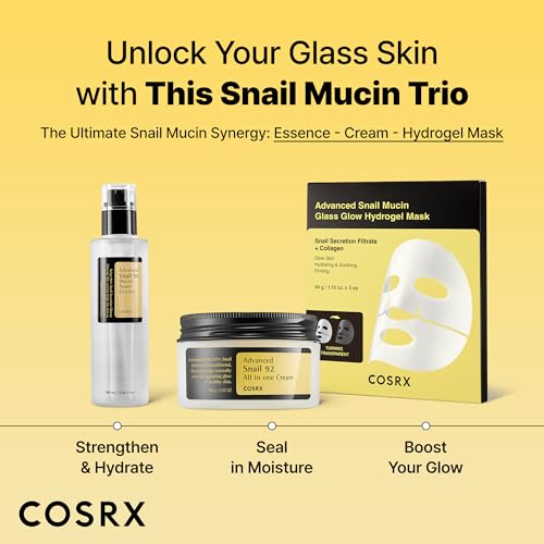 Buy now COSRX Snail Mucin 92% Face Moisturizer, 3.52 Oz, Lightweight Moisturing Cream for Soft, Glowy Skin, Korean Skin Care, Korean Moisturizer Face Cream at indiglob india