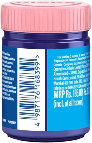 Buy now BabyRub Soothing Vapour Ointment for Babies (50 ml - 1.7 oz) + V4l Paper Napkin 125 Sheets Free at indiglob india