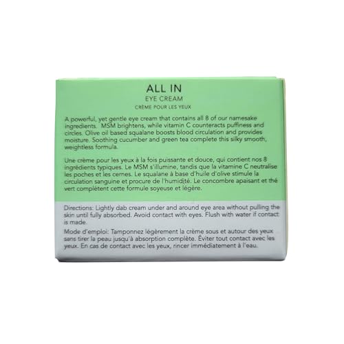 Buy now Eight Saints Skin Care All In Eye Cream, Natural and Organic Anti Aging Under Eye Cream to Reduce Puffiness, Wrinkles, and Under Eye Bags, Dark Circles Under Eye Treatment, 0.5 Ounces at indiglob india