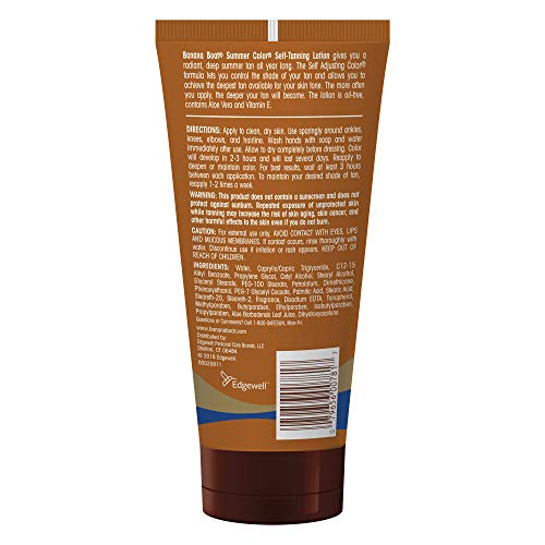 Buy now Banana Boat, Summer Color Self-Tanning Lotion, Deep Dark Color for All Skin Tones, 6 oz at indiglob india