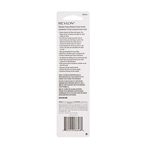 Buy now Revlon Compact Nail File, Dual Sided Manicure Tool, Smooths & Shapes, Easy to Use, Emery Boards, 24 Count at indiglob india