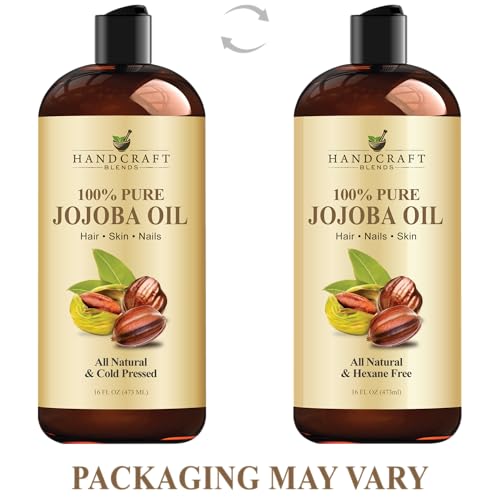 Buy now Handcraft Blends Jojoba Oil | 100% Pure and Natural | Ayurvedic Skin Care | Premium Grade Carrier Oil | Face | Skin | Hair | Massage | Cold-Pressed | Hexane-Free | 16 Fl Oz at indiglob india