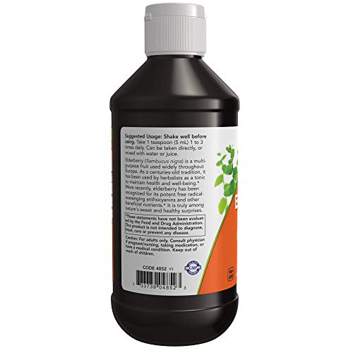 Buy now NOW Foods Elderberry Liquid, 8 Oz (Pack of 2) at indiglob india