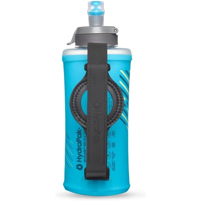Buy now HydraPak SkyFlask Speed - Collapsible Handheld Running Water Bottle (350ml, 500ml, 500ml Insulated) - Adjustable Strap, Lightweight, Spill-Proof Cap at indiglob india