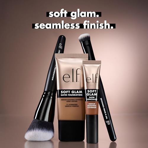 Buy now e.l.f. Smooth Swipe Foundation Brush, Face Makeup Brush For A Natural-Looking Finish, For Liquid & Cream Formulas, Vegan & Cruelty-Free at indiglob india
