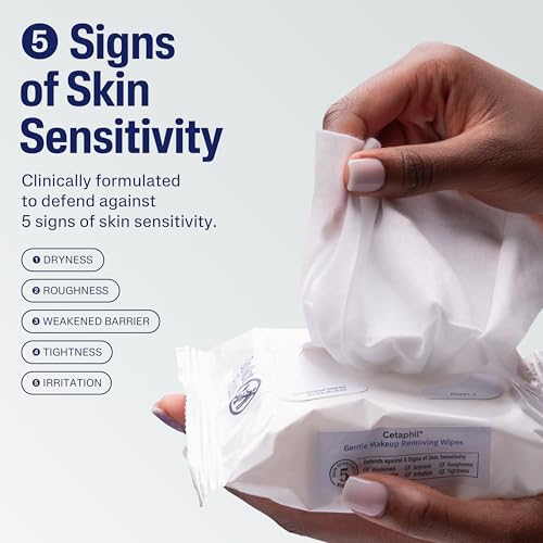 Buy now Cetaphil Gentle Makeup Removing Face Wipes, Daily Cleansing Facial Towelettes Gently Remove Makeup, Fragrance and Alcohol Free, 25 Count at indiglob india