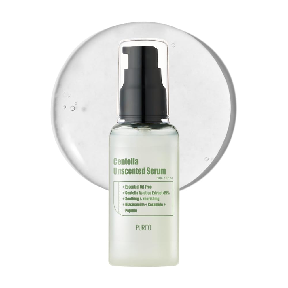 Buy now PURITO Centella Unscented Serum, for All Skin Types, Ampoule, Soothing, Calming, Facial Serum for face, Vegan & Cruelty-Free, Korean Skin Care, 60ml 2fl.oz at indiglob india