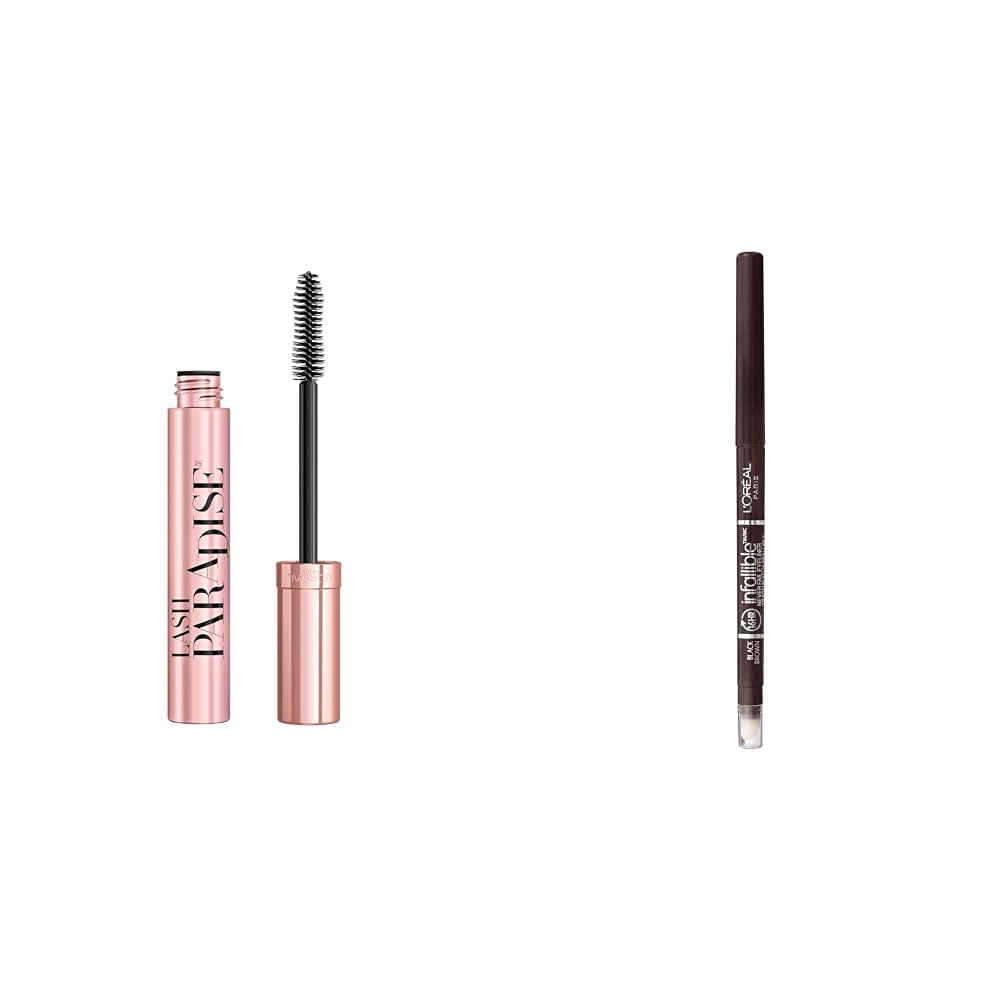 Buy now Lâ€™OrÃ©al Paris Makeup Voluminous Lash Paradise Mascara, Voluptuous Volume, Intense Length, Feathery Soft Full Lashes, No Flaking, No Smudging, No Clumping, Mystic Black, 0.28 Fl Oz (Pack of 1) 0.28 Fl Oz (Pack of 1) Washable Blackest Black+ Black Brown at indiglob india