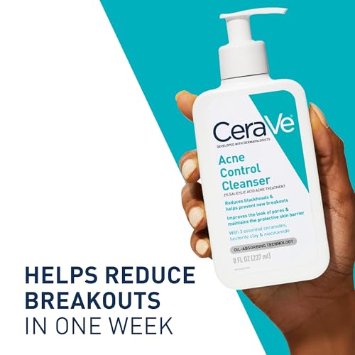 Buy now CeraVe Acne Treatment Face Wash, Salicylic Acid Cleanser with Purifying Clay, Niacinamide, and Ceramides, Pore Control and Blackhead Remover, 8 Ounce at indiglob india