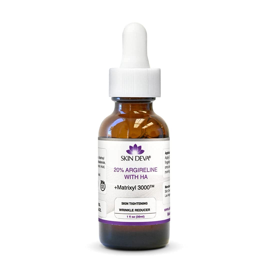Buy now SKIN DEVA 20% Argireline Serum with Matrixyl 3000 Pure Hyaluronic Acid Serum For Face Deep Wrinkle Reducer Anti Aging Tones Skin and Stimulates Collagen Peptides Serum For Face at indiglob india