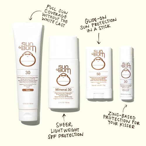 Buy now Sun Bum Mineral SPF 30 Tinted Face Sunscreen - Matte Primer - Broad Spectrum Moisturizing Sunscreen with Vitamin E - Hawaii 104 Act Compliant (Without Octinoxate & Oxybenzone) - Travel Size 1.7 oz at indiglob india