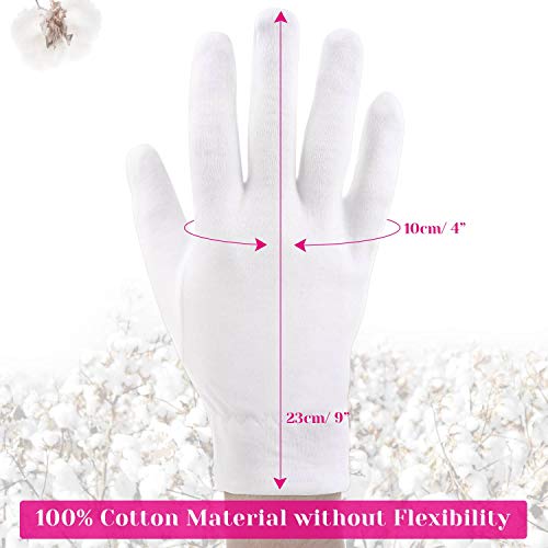 Buy now 100 Percent Cotton Gloves for Dry Hands Eczema, Selizo 10 Pairs White Cotton Gloves for Women Dry Hands Moisturizing Cosmetic Sensitive Irritated Skin Spa at indiglob india