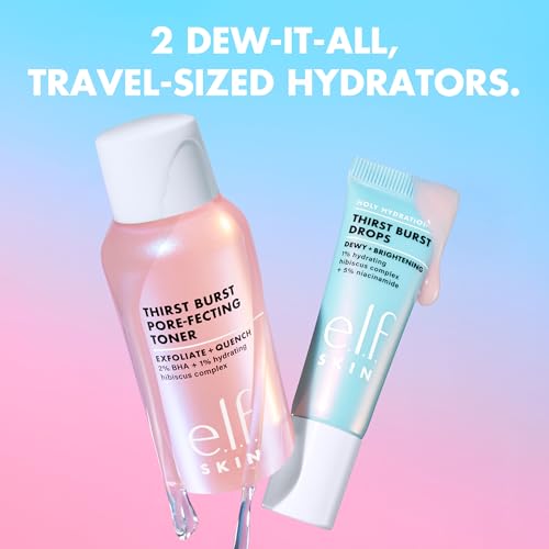 Buy now e.l.f. SKIN Thirst Burst Dew-O, Travel-Sized Skincare Set, Exfoliating Facial Toner & Hydrating Serum Drops, Gives Skin A Dewy, Bouncy Glow, Vegan & Cruelty-Free at indiglob india