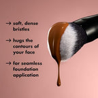Buy now e.l.f. Smooth Swipe Foundation Brush, Face Makeup Brush For A Natural-Looking Finish, For Liquid & Cream Formulas, Vegan & Cruelty-Free at indiglob india