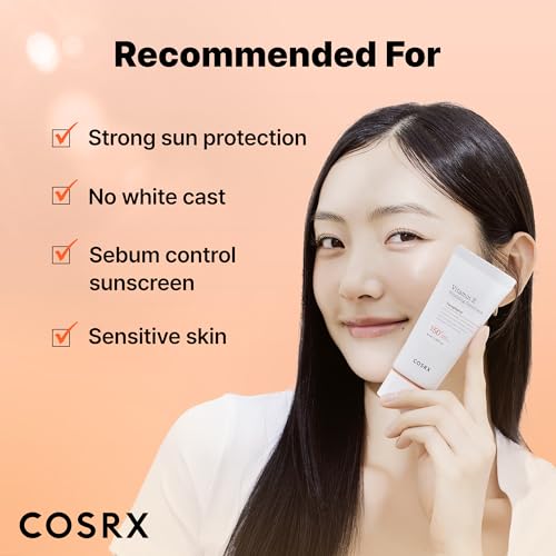 Buy now COSRX Vitamin E Vitalizing Face Sunscreen SPF 50, 1.69 fl oz, SPF Moisturizer, Lightweight under Makeup, Travel Essentials, Summer Essentials, Korean Skin Care, Korean Sunscreen for Face at indiglob india