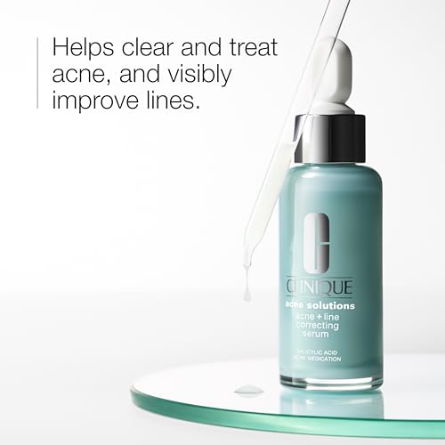 Buy now Clinique Acne Solutions Acne + Line Correcting Face Serum With Salicylic Acid | Anti-Aging + Smoothing, 1 Fl Oz at indiglob india