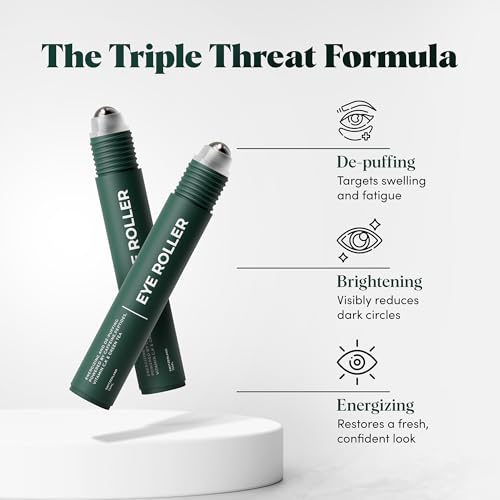 Buy now Wolf Project Under Eye Roller - Korean Beauty, with Caffeine, Vitamin C and Peptides - Energizing Serum for Dark Circles and Puffiness, Fine Lines, Wrinkles - Gel-Based Brightening Cream at indiglob india
