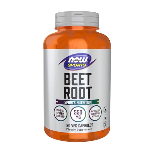 Buy now NOW Foods Sports, Beet Root Veg, Sports Nutrition, Immune System Support*, 550 MG, Naturally Occurring Nitrates, 180 Veg Capsules at indiglob india