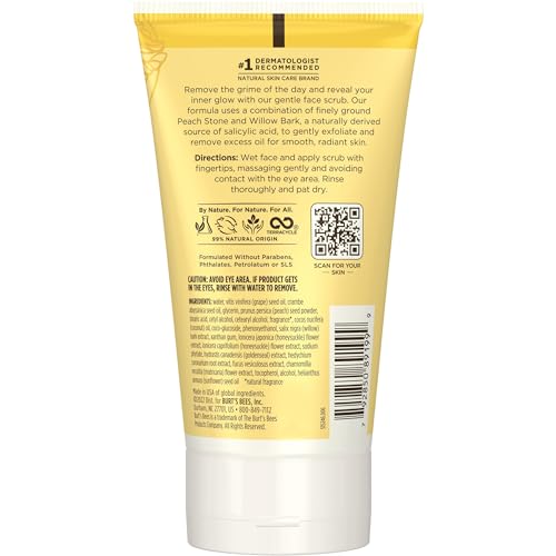 Buy now Burt's Bees Deep Cleansing Pore Scrub with Peach and Willow Bark, 4 Ounces, Pack of 3 at indiglob india
