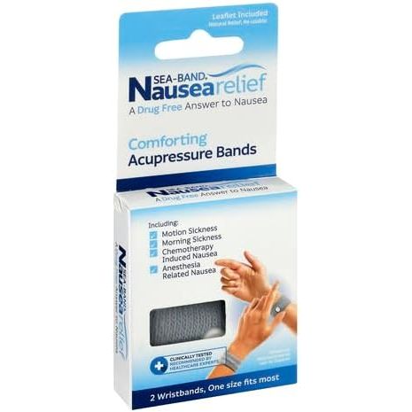 Buy now Sea-Band Anti-Nausea Acupressure Wristband for Motion & Morning Sickness, 1 Pair, Gray at indiglob india