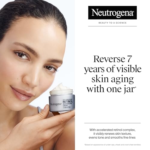 Buy now Neutrogena Rapid Wrinkle Repair Retinol Face Moisturizer, Fragrance Free, Anti-Aging Face Cream with Retinol & Hyaluronic Acid, 1.7 oz + Trial Size Hydro Boost Facial Cleanser, 0.5 fl. oz at indiglob india